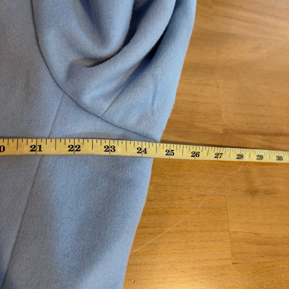 Anne Klein Single-Breasted Tailored Overcoat Womens Plus Sz 18 Pastel Blue Class - Picture 11 of 12
